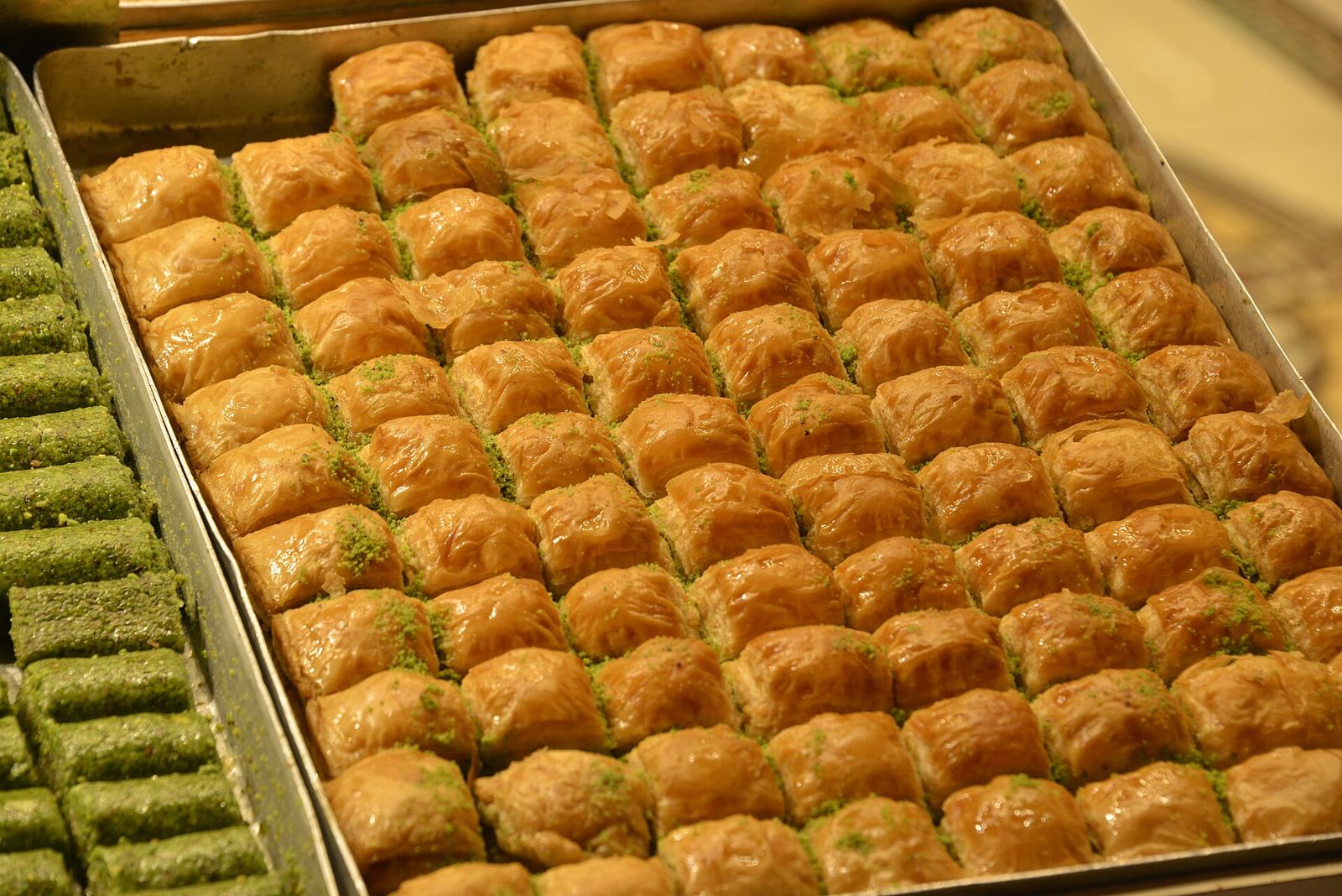 Trays of baklava