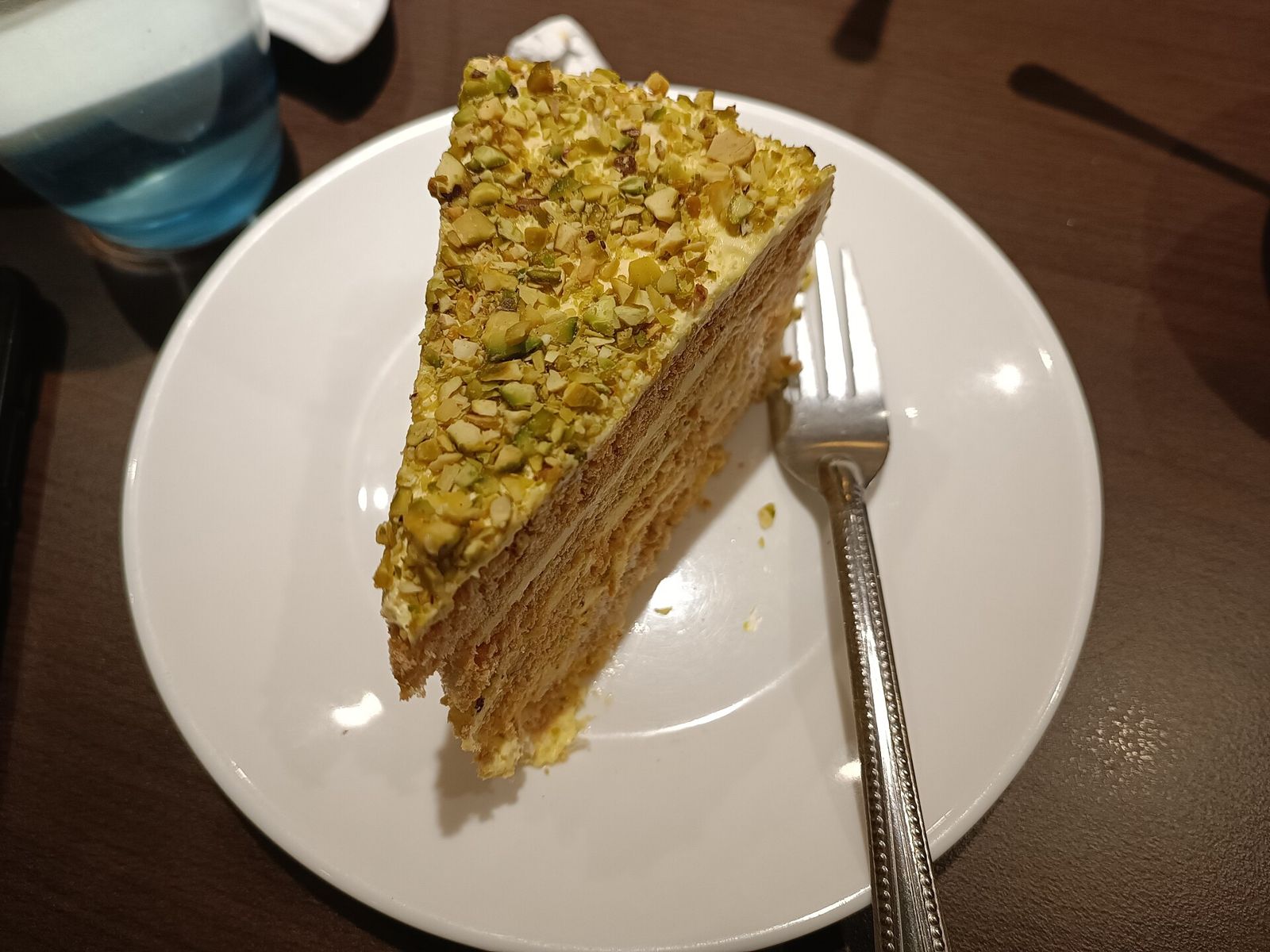 Pistachio layer cake