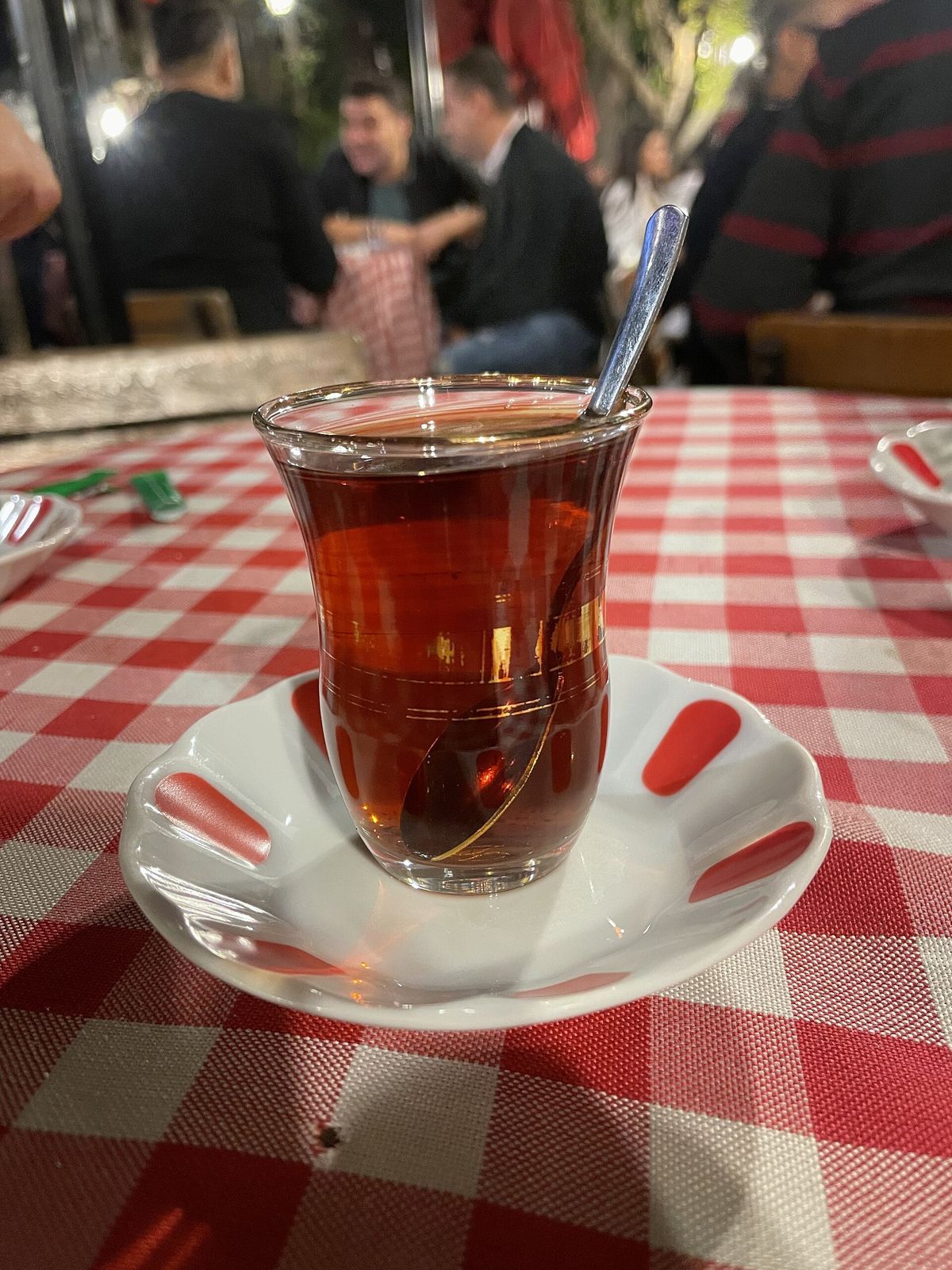 Turkish tea in a tulip glass